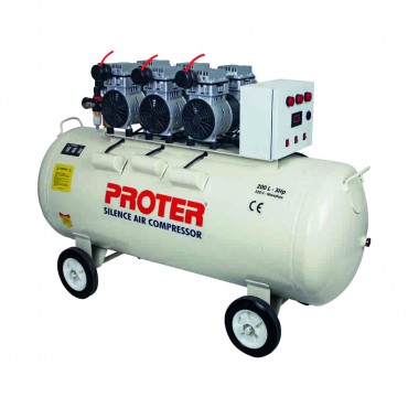 Proter 200 Lt Monofaze 3 Hp Sessiz & Yağsız Hava Kompresörü Proter 200 Lt Monofaze 3 Hp Sessiz & Yağsız Hava Kompresörü