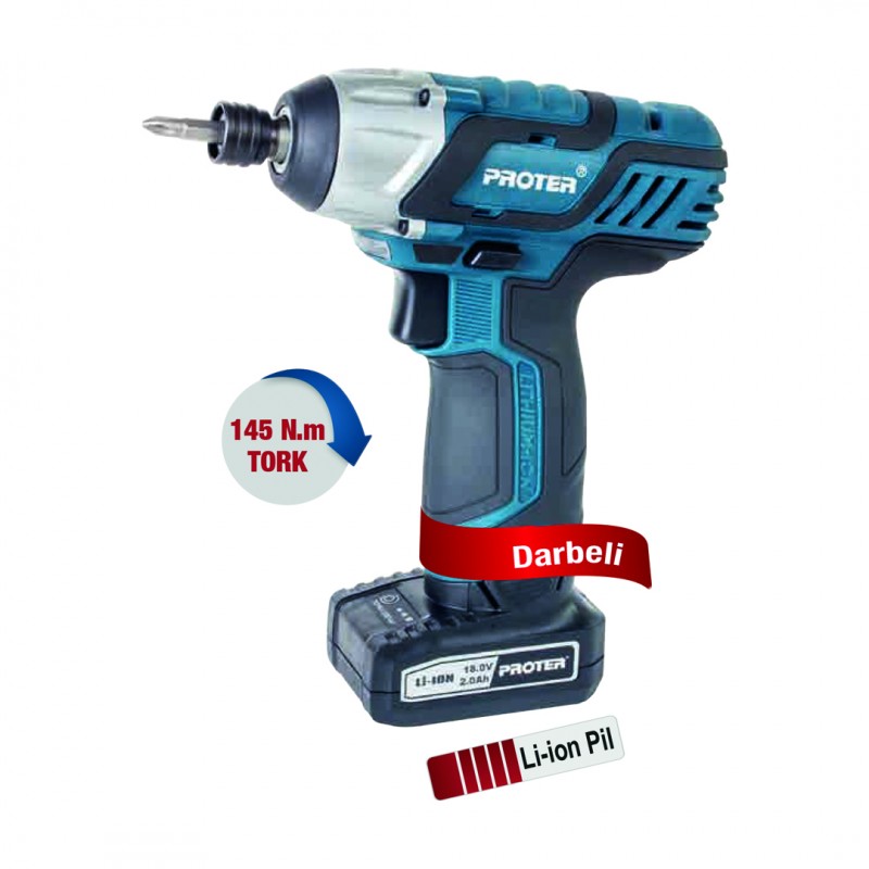 Proter Darbeli Şarjlı Vidalama / Tornavida PST 145 T